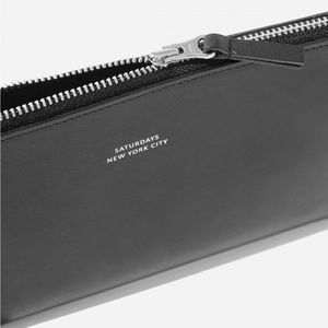 Saturdays NYC Wallets | Cash Full Zip Black NWT